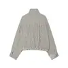 Jaqueta Bomber Xadrez Elegante Versátil Feminina Nova Moda Europeia e Americana Transfronteiriça 2026 3046210