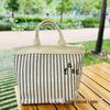 Nova Bolsa Feminina Estilo Coreano Portátil Profissional para o Dia a Dia Listrada Simples Estudante Quente Bolsa de Lona Ins