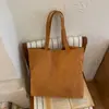Bolsas de Comércio Exterior para Mulheres Grande Capacidade 2025 Novo Outono e Inverno Versátil Fosca Retrô Bolsa de Ombro Bolsa Tote Estudante para Aula