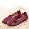 Sapatos de Malha Respiráveis e Confortáveis para Mulheres com Solas Grossas, Suporte a Pedidos Personalizados, Sapatos de Tecido da Velha Pequim, Sapatos de Mãe, Versáteis, de Cano Baixo, Leves