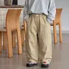 Tienda de Algodón Pantalones de Trabajo para Niños Pantalones de Otoño para Niños 2026 Nuevo Estilo Coreano de Moda Conjunto de Ropa para Niños Lavado Pesado