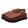 Nuevos Zapatos de Piel para Mujer Primavera 2025 Gama Alta Piel Genuina Suela Suave para Mujer Pies que No se Cansan Zapatos de Una Sola Capa que Aumentan la Altura con Parte Trasera Abierta Cubierta Superior
