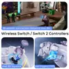 Controlador sem fio Switch para PC Bluetooth Controlador de Jogo Universal Carcaça Dupla Hall Duplo Luz RGB Compatível com Veículos Elétricos
