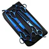 Set de tijeras para mascotas de 7 pulgadas multicolor opcional tijeras de corte recto dientes Tijeras Roja Morada Siete colores fábrica de tijeras