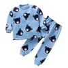 Conjunto de Ropa Interior Térmica para Niños, Forrado de Felpa y Engrosado, Ropa de Otoño para Niños y Niñas, Ropa Térmica para Bebés, Ropa para Bebés
