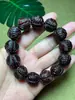 Madera de Palisandro Rosa de Hoja Pequeña India Material Viejo DIY Perla Roja del Sur 15mm Diseño Círculo Único Pulsera de Cuentas Budistas para Hombre y Mujer Venta al por Mayor