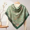 Lenço Quadrado Fino de Seda e Lã para Primavera e Verão o Ano Todo Feminino 200 Xale Étnico Lenço para Ar Condicionado Feminino Customização de Fábrica