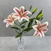 Flor Artificial Mei Bao mango 3 Lirio boda decoración camino flor material flor para llevar novia decoración hogar flor falsa