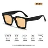 Novos Óculos de Sol Quadrados da Moda Europeia e Americana para Mulheres, Garotas Descoladas Sem Maquiagem, Estilo Simples de Rua, Óculos de Sol Masculinos com Efeito Emagrecedor de Alta Qualidade