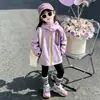 Cortavientos de cremallera colorido para niñas Otoño e Invierno Tres en Uno Cortavientos con forro polar Nuevo estilo infantil Chaqueta gruesa Tres en Uno