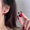 Brincos de Natal Femininos Anchor Vinho, Brincos Exagerados de Nicho de Luxo Leve de Alta Qualidade para Outono e Inverno, Item Quente da Moda Transfronteiriço