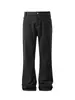 Jeans Retrô Americano Preto Cleanfit Scimitar para Homens, Calça Flare Bordada Versátil Tendência Outono Reta
