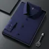 Camisa para Hombre de Alta Calidad, Ligeramente Gruesa, Sin Costuras, Estilo Business Casual, No se Arruga, de una Sola Cara, Casual, Versátil, Manga Larga, Ropa para Hombre