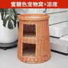 Nido de Gato de Ratán Casa de Verano para Todas las Estaciones Doble Capa Gato Cerrado Casa para Gatos Villa de Lujo de Gama Alta