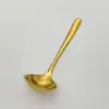 Colher de Sopa de Aço Inoxidável 304 Colher Coreana de Cabeça Grande Colher de Sopa e Mingau com Cabo Longo para Casa Restaurante Colher para Panela Quente de Cozinha