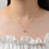 Moda fresca e doce simples viajante alta qualidade cobre zircão pingente incrustado colar feminino de alta qualidade