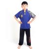 Conjunto de Uniforme de Artes Marciales de Manga Corta de Verano, Ropa de Rendimiento, Ropa de Entrenamiento de Artes Marciales, Ropa de Práctica de Gimnasio de Artes Marciales, Ropa de Rendimiento de Artes Marciales