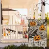 Bandeiras de Jardim Personalizadas Transfronteiriças com Gato Preto, Caveira, Elfo, Abóbora, Decorações de Quintal de Halloween, Bandeiras Impressas em Ambos os Lados