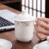 Taza de cerámica para hotel, regalo para el hogar, taza de té para reuniones de oficina con tapa, taza con logotipo