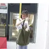 Bolsa para el Trayecto Diario Bolsa de Lona para Mujer Gran Capacidad Estilo Coreano Bolsa de Lona Versátil para Salidas Compras Bolsa Grande para Mujer