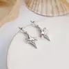 Brincos de Flor com Laço Estilo Coreano e Zircônia para Mulheres, Doces, de Alta Qualidade, Elegantes e com Design, Brincos de Luxo Acessível de Nicho