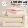 Colcha de algodón lavado al agua de nuevo estilo, doble capa con relleno de algodón, colcha engrosada para primavera y otoño, núcleo de colcha cálido, adecuada para estudiantes, universal para todas las estaciones en Xinjiang