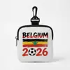 2026 Copa do Mundo de Futebol Transfronteiriça Bandeira Nacional Fone de Ouvido com Fio Bolsa de Armazenamento Bolsa de Transporte Portátil Porta-Cartões Porta-Moedas