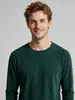 Camiseta térmica de doble cara cálida y resistente al frío para hombre, de manga larga y cuello redondo, top de otoño para comercio exterior transfronterizo