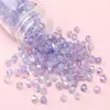 Cuentas de vidrio doméstico de 4 mm para arroz, doble color aurora, cuentas de doble punta, hilo de oro, cuentas hechas a mano para pulsera DIY, accesorios de material