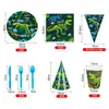 Amazon Tema Fósil de Dinosaurio Platos Casuales Estilo Europeo y Americano Suministros para Fiesta Decoración de Cumpleaños Banderín Topper para Pastel