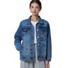 Jiajun comércio transfronteiriço cor sólida Denim casaco feminino Amazon top feminino estampado roupas de outono atacado