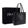 ZA bolsa feminina transfronteiriça nova bolsa tote estilo acadêmico portátil grande capacidade ombro bolsa de compras para o dia a dia uma geração de cabelo