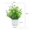 Venda Quente Transfronteiriça Planta Artificial Planta Verde Artificial Decoração Interna e Externa Vaso de Plástico Eucalipto Vaso Pequeno Flores Artificiais Enfeites