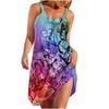 Vestido Nuevo de Primavera y Verano 2023 para Exportación Transfronteriza para Mujer Estampado Digital 3D Moda Casual Falda de Playa Vestido de Tirantes
