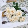 7 buquês de rosas diamantes para cerimônias de casamento, auditório de casamento, decoração floral com fileira de flores macias, vaso de rosas, colocação de flores