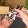 Acero inoxidable 316 con veta de madera juego de cuchara y tenedor para niños cuchara de lingote portátil cuchara para comida de bebé cuchara para comer para niños pequeños