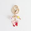 Llavero de Tarjeta de Estrella Rosa de Niña Linda de Dibujos Animados Estrella Color Burbuja Llavero Colgante de Bolsa Accesorios