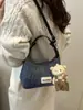 Bolso de Mano Vintage Azul Denim Tipo Dumpling para Mujer 2025 Nuevo Bolso de Hombro Cruzado de Nicho Bolso de Mano para Viajes de Negocios para Mujer Transfronterizo