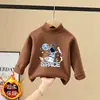 Camiseta Casual de Manga Larga para Niños, Capa Base para Niños 2026 Nuevo Otoño/Invierno, Ropa Interior Cálida, Forro Polar Térmico, Cuello Semi-Alto