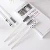 [Distribución Dropshipping Mustwen] Palillos de Cerámica Estilo Hepburn No Propensos al Moho, Palillos Domésticos de Porcelana a Alta Temperatura, Un Palillo por Persona