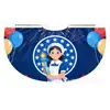 Capa Roja y Azul Hecha a Medida de Fábrica para el Día de la Independencia Europeo y Americano con Estrellas Impresas, Capa Infantil con Cordón y Capucha