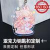 Chaveiro Acrílico Personalizado Transparente Vidro Quebrado Desenho Animado Periférico Pingente Bolsa Chaveiro Personalizado