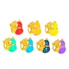 Puzuo Color Fuerte que Conserva Arena Dorada Accesorios DIY Esmalte Diamante Incrustado Colgante de Calabaza Colgante de Calabaza de Siete Piezas