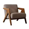 Sofá Individual de Madera Maciza Nórdica Richard Estilo Vintage Francés Sillón Sofá para Sala de Estar Silla de Balcón para Ocio Sofá Perezoso