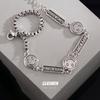 Pulseira estilo INS com rosto sorridente, senso de alta qualidade, feminina, corrente de costura, personalidade, moda, estilo frio, explosões transfronteiriças, Acessórios Atacado