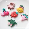 Fruta de dibujos animados aguacate piña fresa DIY cuerda para el pelo de bebé pasador joyería con pegamento material para carcasa de teléfono móvil