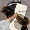 2105 Estilo Old Money Nuevas Gafas de Sol con Marco de Cubitos de Hielo Pequeños para Hombres y Mujeres Venta al por Mayor Versátiles Montura Rosa Transparente Lente Negra Gris Gafas de Sol