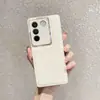 Adecuado para Funda de Teléfono Móvil con Patrón de Cuero Camelia para Vivo X300Pro S50 Anillo Metálico Lente Anti-Caída S30 Funda Protectora Dura