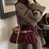 Elegante bolsa feminina vintage 2026 novo modelo, bolsa de ombro para o dia a dia de grande capacidade, bolsa sacola balde plissada de estilo descontraído