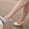 2025 Novo Estilo Chinês Super Bonito Cheongsam Salto Alto Bico Redondo Veludo Sapatos de Madrinha Francês Salto Agulha Boca Rasa Sapatos Femininos